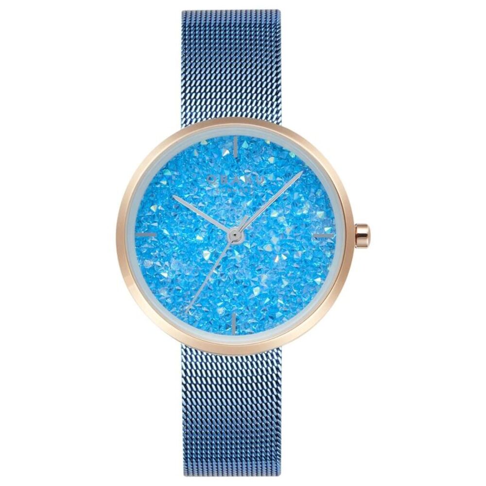 Obaku Women's Glimmer Bue Dial Watch - V289LHVMMA